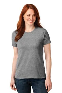 Port & Company Womens Short Sleeve Core Blend Crew Neck Stylish T-Shirt LPC55 - Picture 1 of 11