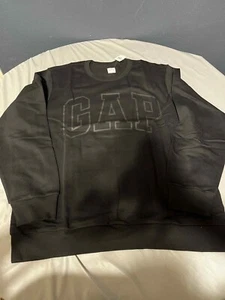 GAP - Sweatshirt - Crewneck - XLarge - Black on Black - Picture 1 of 8