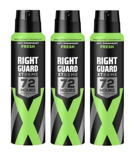 3 PACK RIGHT GUARD XTREME 72 HOUR PROTECTION ANTI-PERSPIRANT DEODORANT - FRESH - Picture 1 of 1