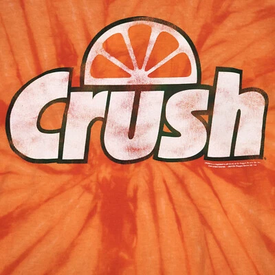 CRUSH Shirt ADULT MEDIUM ORANGE TIE DYE LOGO SODA POP LICENSED CASUAL MENS NWT - Image 1 of 4