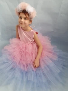 dress for a girl puffy elegant pink for a matinee - Picture 1 of 5