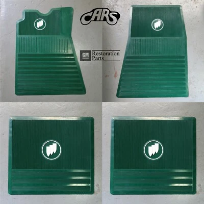1961-1975 Buick Floor Mats | Green with Tri-Shield | Approved & Licensed by GM - Image 1 of 4