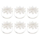 6Pcs Snowflake Napkin Rings Holder Wedding Party Christmas Table Diy Decoration