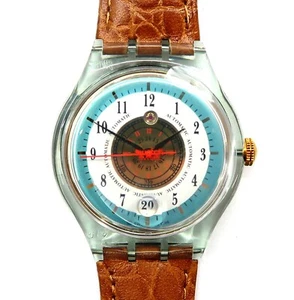 NEW Swatch Automatic Watch MIDSOMMAR SOL SAG401 with Case & Papers 1995 WORKS!! - Picture 1 of 11