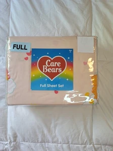 Care Bears FULL SIZE Bed Sheet Set 100% Cotton All Over Care Bears Print - Picture 1 of 8