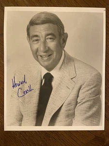 Foto firmada por Howard Cosell de 8x10 - Certificado de autenticidad PSA - ABC Sportscaster/Periodista - Imagen 1 de 2