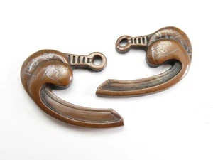 Japan antique Edo Meiji era Abumi Armor Menuki Copper sword no box katana  - Picture 1 of 9