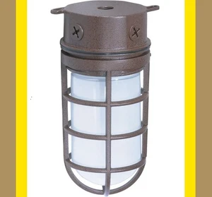 NIB! Nuvo Light 10" Industrial Surface Mount, Frosted Glass, Old Bronze SF76-625 - Picture 1 of 1