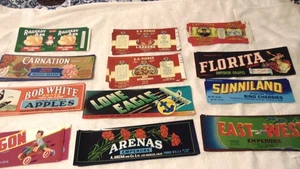 DEALER LOT OF 120 VINTAGE CRATE & CAN LABELS 10 EACH OF 12 DIFF. TYPES;LOT # 2 - Picture 1 of 9
