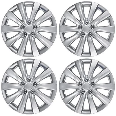 16 Inch Silver Hubcaps Set of 4 for 2011–2013 Toyota Camry & Corolla Impact-Resi Foto 1 de 4