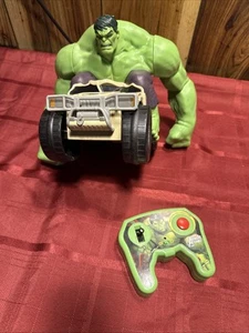 2015 Jakks Incredible Hulk Smash Car Marvel Avengers With Remote Tested Works - Picture 1 of 10