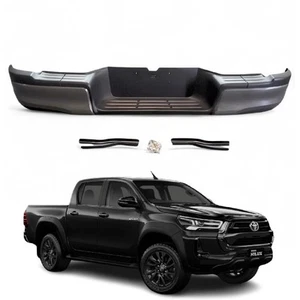 TO FIT TOYOTA HILUX MK9 2021 ONWARD BLACK REPLACEMENT REAR BUMPER - HEAVY DUTY - Picture 1 of 5