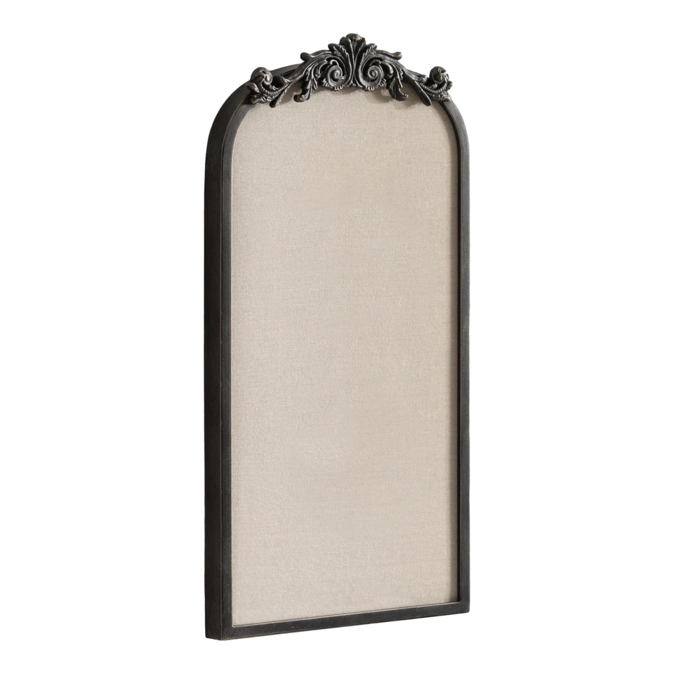 Vintage Black Pinboard 25x13 Arendahl Arch Frame Decorative Bulletin Board - Image 1 of 4