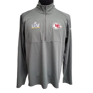 Polo para hombre Nike Dri-Fit (L) gris "KC Chiefs Super Bowl LIV" 1/2 cremallera - Imagen 1 de 8