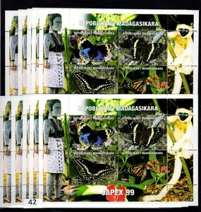 / 10X MADAGASCAR 1999 - MNH - MARIPOSAS - Imagen 1 de 1
