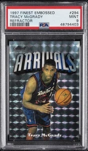 1997 FINEST EMBOSSED REFRACTOR #294 TRACY MCGRADY #/263 PSA 9 - Picture 1 of 2