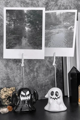 Soporte para fotos KILLSTAR Boo Eek (juego de 2) en negro/blanco Foto 1 de 4