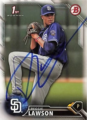 2016 Bowman #BD-109 Reggie Lawson Padres Signed Auto *L935 - Image 1 of 2