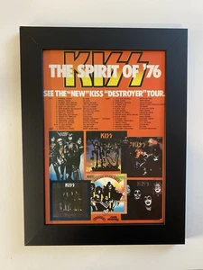 Kiss 1976 Destroyer Tour Promo Ad Framed Original - Picture 1 of 2