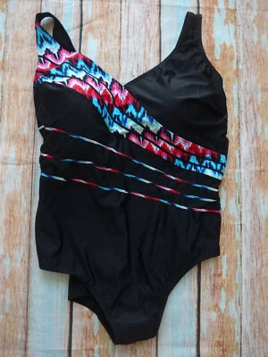 Maritim Badeanzug Bademode Damen Gr. 60 Cup B Schwarz gemustert (357) NEU - Bild 1 von 3