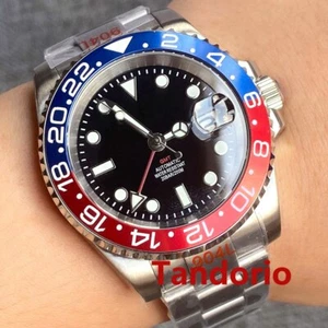 40mm NH34A Uhrwerk Automatik Saphirglas Herrenuhr für Männer GMT Funktion 200M - Bild 1 von 18