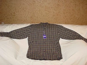 Neu Herren Alan Flusser traditionelles geknöpftes Hemd Langarm XL Baumwolle  - Bild 1 von 1