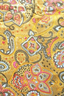 Kashmiri Paisley Twill Acetate Vintage 70s Italian Lining Fabric 45" X  1 Yard - Image 1 of 4