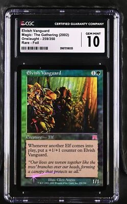 ELVISH VANGUARD Onslaught Foil Rare CGC 10 Gem Mint MTG [Nostalgium] - Image 1 of 2