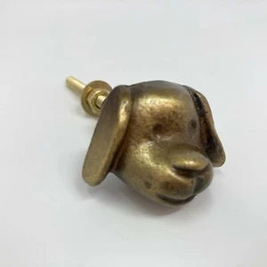 Antiguo cajón con cabeza de perro de bronce perno tirón tocador gabinete - Imagen 1 de 8