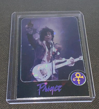 Prince - Handmade Refractor Holographic Trading Card in top loader