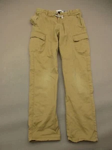 ZARA KIDS Size 10 Boys Beige Adjustable Waist Drawstring Pocket Cargo Pants 026 - Picture 1 of 10