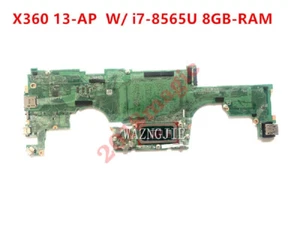 For HP TPN-Q212 X360 13-AP w/I7-8565U CPU 8GB L37640-601 DA0X36MBAE0 Motherboard - Picture 1 of 5