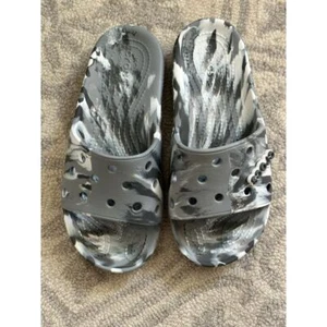 Stylish Marble-Effect Crocs-Style Slides | Comfortable Unisex Sandals - Picture 1 of 4