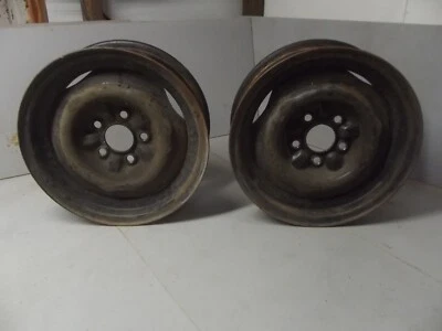 RUEDAS VINTAGE ACERO 15" 5X4.5 5" ANCHO llantas camión coche hotrod Foto 1 de 4