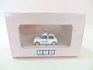 BUB BUBMOBIL 09103 'MINI COOPER S POLICE CAR' WHITE. 1:87. MIB/BOXED. RARE. - Picture 1 of 5