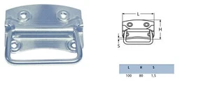 Kistengriff Edelstahl A2 rostfrei Klappgriff Truhengriff Tragegriff 100x80x1,5mm - Bild 1 von 1