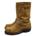 Men's Chippewa Engineer Boots 91071 11 Sand Suede Cowhide Nitrile Yellow Plug
