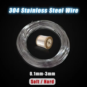 304 Stainless Steel Rustproof Durable Soft And Hard Wire Diameter 0.1mm-3mm - Picture 1 of 13