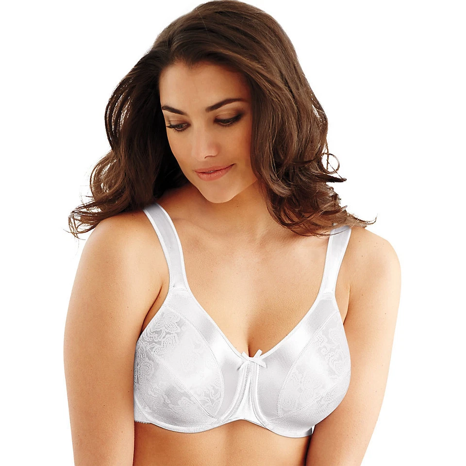 Bali 3562 Satin Tracings Underwire Minimizer Bra Size 38ddd White
