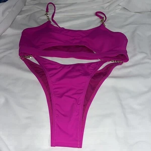 Mermaid Swimwear Women Size M Hot Pink 2 Piece Bikini L Swimsuit Bathing Suit - Picture 1 of 6