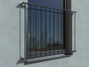 Französischer Balkon Fenstergitter Absturzsicherung Modell Basic 2 in Farbe - Bild 1 von 3