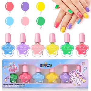 Mädchen Nagellack Set Kinder Prinzessin 6 Teile ungiftig Wasserbasis Peel Off ETYJO - Bild 1 von 14