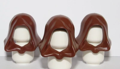 Lego 3 braune Hauben für Minifigur Star Wars Obi Castle