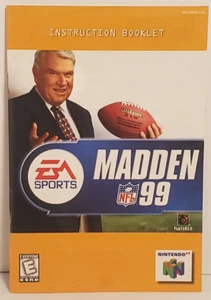Folleto de instrucciones Nintendo 64 EA Sports Madden NFL 99 solo como nuevo. - Imagen 1 de 8