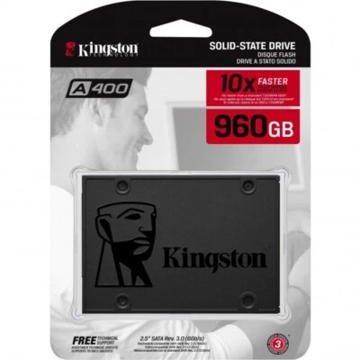 Kingston A400 960 GB Internal, 2.5" (SA400S37/960G) Solid State Hard Drive - Image 1 of 4