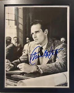 Charlton Heston Famous U.S. Actor Framed (10' X 8') 100% Hand Signed Photo & COA - Picture 1 of 7