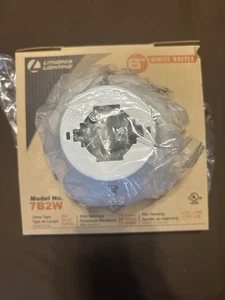 Lithonia Lighting 6" weiße Schallwand Einbauleuchte Trim Ring Modell #7B2W - Bild 1 von 3