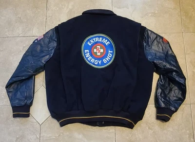 De Colección Arizona Tea Extreme Energy Shot Promo Chaqueta de Bombardero Adulto L Polar Cuero Foto 1 de 4
