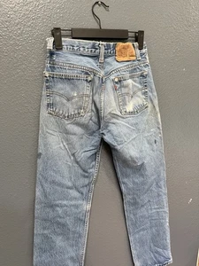 Vintage 90’s Levi’s 501 XX Button Fly Denim Blue Jeans Distressed 29/34 USA Made - Bild 1 von 9