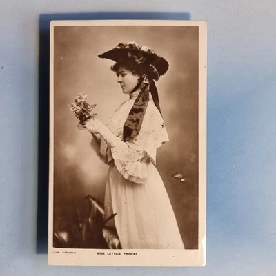 Edwardian Actress Postcard 1905 Real Photo Lettice Fairfax Was In Silent Movies - Image 1 of 2